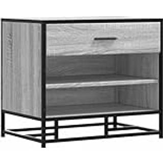 Skobænk 60X40X53,5 Cm Konstrueret Træ Og Metal - Grå sonoma-eg