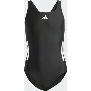 adidas Kid's 3 Stripes Bold Swimsuit Badedragt Børn størrelse 128 farve sort/grå
