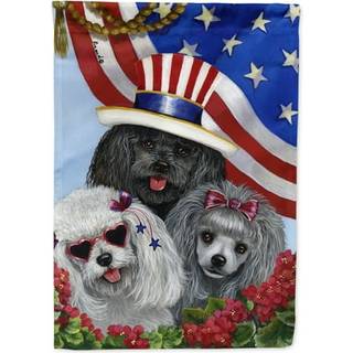 Carolines Treasures PPP3152GF Puddel USA Haveflag Postkasse Flag Dekorativ Yard Flag Banner Udenfor Patio Kunstv?rk Yard Blomsterbede Havest?rrel