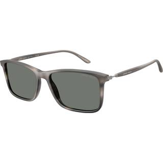 Giorgio Armani Mand AR8218 616611 Solbriller Acetat Grå Grå Firkantet Normal