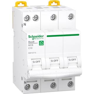 Schneider Resi9 xp mcb 3pn c10a 6ka 54mm