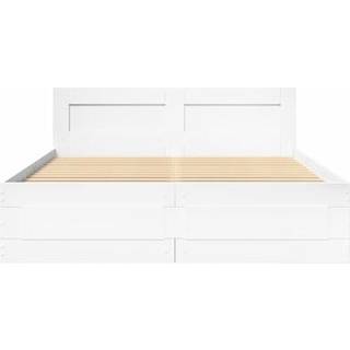 Sengeramme Med Sengegavl Konstrueret Træ - Røget eg / 135 x 190 cm