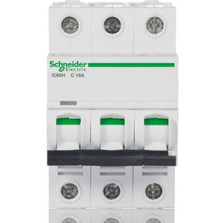 Schneider Acti9 iC40N Automatsikring 3P + N, 16A, C-karakteristik