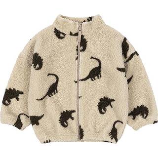 Konges Sløjd Jody Teddy Jacket Grs Dino Silhouette 18 months  Beige  18 måneder  Unisex
