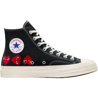 Sneakers Converse x Comme des Garçons PLAY Chuck 70 Hi Multi Heart Black/ Hi Risk Red/ Egret EUR 41.5 - Egret - 41.5