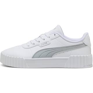 Women&#39;s Puma Carina 3.0 Aqua Metallics Sneakers, White, Size 36, Shoes - Silver - 36