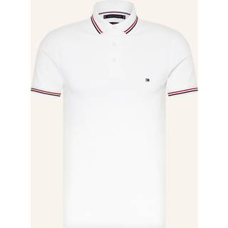 Tommy Hilfiger Herren Polo-Shirt weiß Slim Fit - weiß