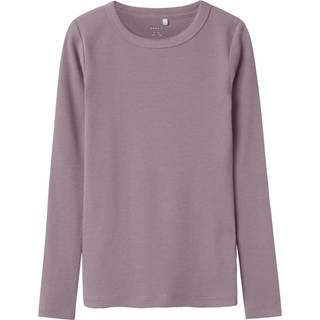 NAME IT Basis Rib Bluse Nakal Elderberry
