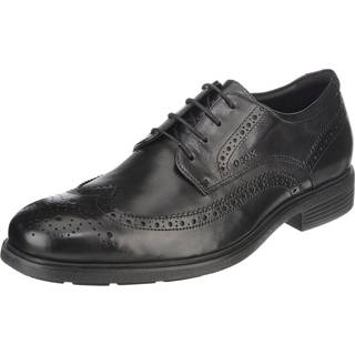 GEOX Herren Budapester schwarz Glattleder