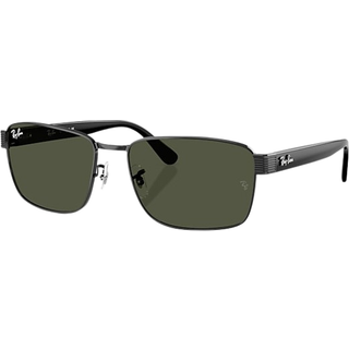 Ray - Ban Unisex RB3750 002/31 Solbriller Metal Sort Grøn G15 Firkantet Normal