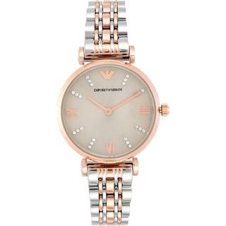 Emporio Armani Quartz Champagne Dial Stainless Steel Ladies Watch AR1840