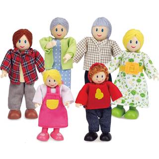 Dukkehusfigurer - Familie, inkl. bedsteforældre