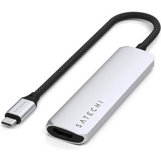 Satechi 4-i-1 Slim 4K Multiport docking (sølv)