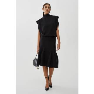 AlaÃ¯a Wool-blend midi skirt - black - M