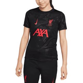 Liverpool FC Academy Pro Third Nike Dri-FIT-opvarmningstrøje til fodbold til større børn - sort - XS