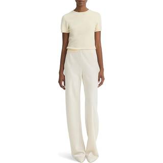 Vince High-rise satin wide-leg pants - white - S