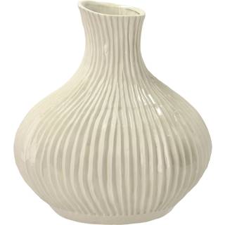 Eik Vase fra Villa Collection - Creme farve - Stentøj