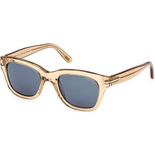 TOM FORD Mand FT0237 SNOWDON 45V Solbriller Acetat Brun Blå Firkantet Normal