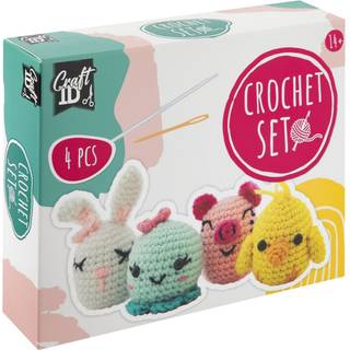 Amigurumi hæklesæt med 4 hæklebamser
