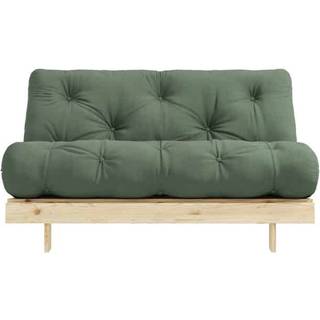 Roots 140 Sovesofa Fra Karup Design i Massiv FSC Fyrretræ | Japandi - Klar lak - 756 Olive Green