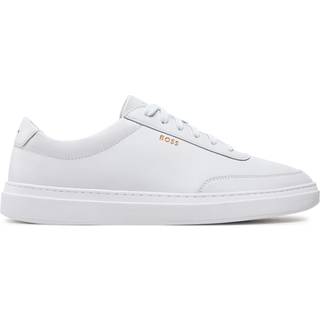 BOSS Black Herren Sneaker weiß Glattleder