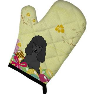 """" Caroline's Treasures Easter Eggs Poodle Black Oven Mitt Multicolor 12 """" """" X 8.5 """" """" """"