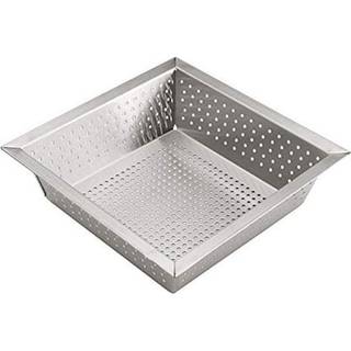 Winco FDS-1010 10 """" L X 10 """" W X 2-5/8 """" H Rustfrit stål Kommerciel perforeret gulvafløbssil