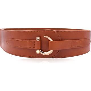 Teeyee brune læderbælter Elastisk renæssance Talje Stræk retro Halloween Belt Vintage Fashion Medieval Fashion Hook Belt Stor