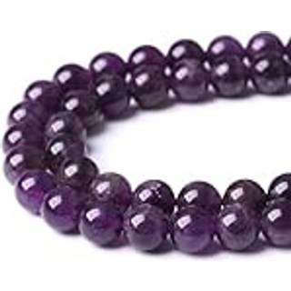 Haamiiqii 90pcs 4mm naturlige ametystperler Crystal Quartz Round Loose Gemstone perler til smykker, der fremstiller DIY armb?nd halsk?de