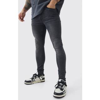 Mens Super Skinny Stretch Jean In Charcoal