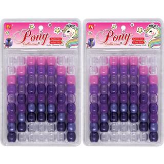 126 pcs perler smykker, der fremstiller kit DIY h?r fletning armb?nd ornamenter h?ndv?rk Jumbo rundt pony (Pearl lilla diverse)