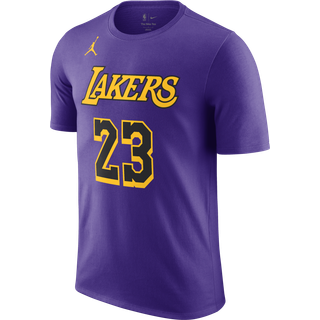 Jordan NBA LA Lakers James #23 Statement T-Shirt, Lilla - XS
