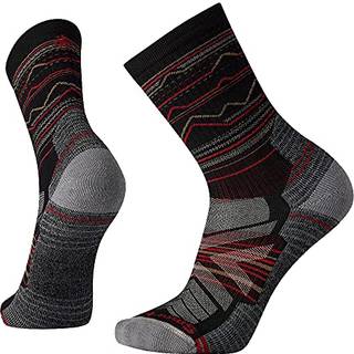 Smartwool Performance Hike Light Cushion Mountain Range Pattern Crew Vandresokker størrelse M farve sort