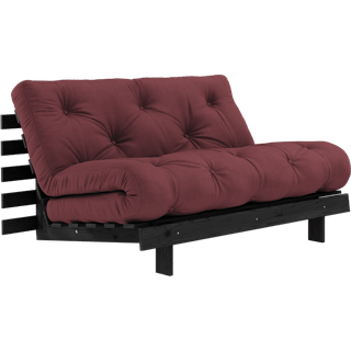 Roots 140 Sovesofa Fra Karup Design i Massiv FSC Fyrretræ | Japandi - Sort lak - 710 Bordeaux