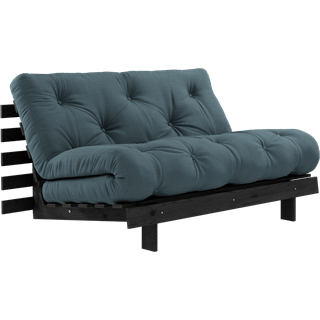 Roots 140 Sovesofa Fra Karup Design i Massiv FSC Fyrretræ | Japandi - Sort lak - 757 Petrol Blue