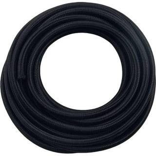 Stofledning, 5 m., u/jord, 2 x 0,75 mm, sort