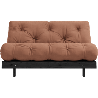 Roots 140 Sovesofa Fra Karup Design i Massiv FSC Fyrretræ | Japandi - Sort lak - 759 Clay Brown