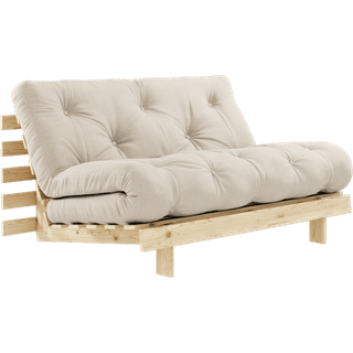Roots 140 Sovesofa Fra Karup Design i Massiv FSC Fyrretræ | Japandi - Klar lak - 747 Beige