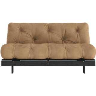 Roots 160 Sovesofa fra Karup Design i Massiv FSC Fyrretræ | Japandi - 755 Mocca - Sort lak