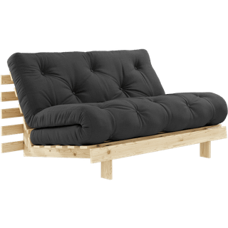 Roots 140 Sovesofa Fra Karup Design i Massiv FSC Fyrretræ | Japandi - Klar lak - 734 Dark Grey
