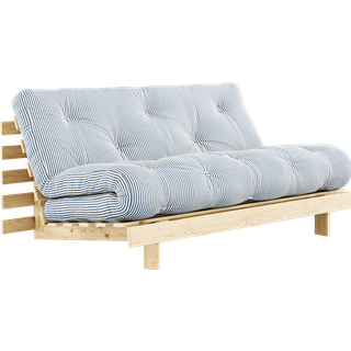 Roots 160 Sovesofa fra Karup Design i Massiv FSC Fyrretræ | Japandi - 611 Beach Blue - Klar lak
