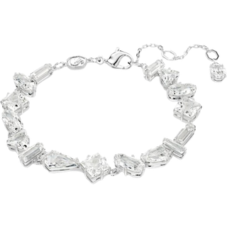 Mesmera Armband, Verschiedene Schliffe, Weiß, Rhodiniert