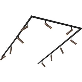 Moderne skinnesystem med 10 spots mørk bronze 1-faset - Slimline Uzzy