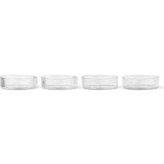 Ferm Living Ripple morgenmadsskål 4-pak Clear