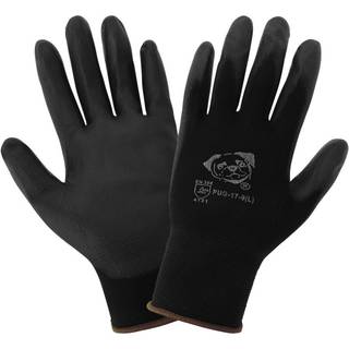 Global handskemug pug17 sort polyurethan coated nylonhandsker 12-pakning sm? sm?
