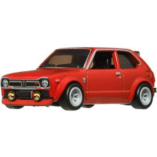 Hot Wheels Premium Car Culture Collectible Toy Car 1:64 Scale Die-Cast '73 Honda Civic Custom Japan Historics 4 Fordon med riktiga ryttare däck