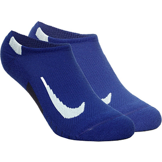 Nike Multiplier No-Show Socks Running Socks 2 Pack - Multicoloured, Blue, Size 46-50 - multicoloured