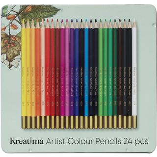 Kreatima Artist farveblyanter i 24-pak, etui af metal