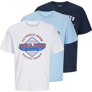 Jack & Jones 3 Pack Kortærmet T-shirt med trykSmall