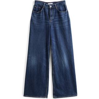 Faded High Rise Wide Leg Jeans